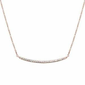 .14ct 14kt rose gold diamond trendy bard pendant